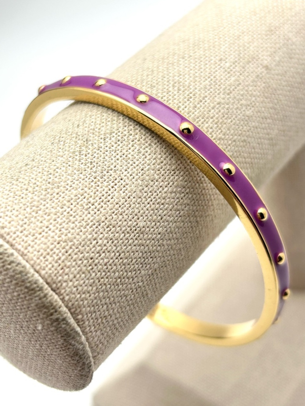 Kate Spade Purple Gold Studded Bangle Bracelet
